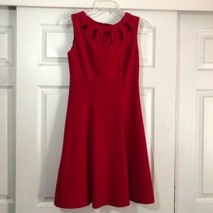 B Design Size 6 Red Flare Dress